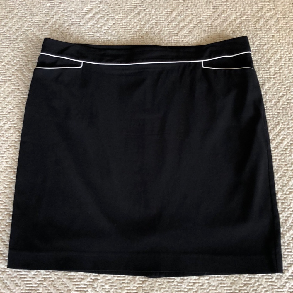Lane Bryant plus  black skirt with white piping